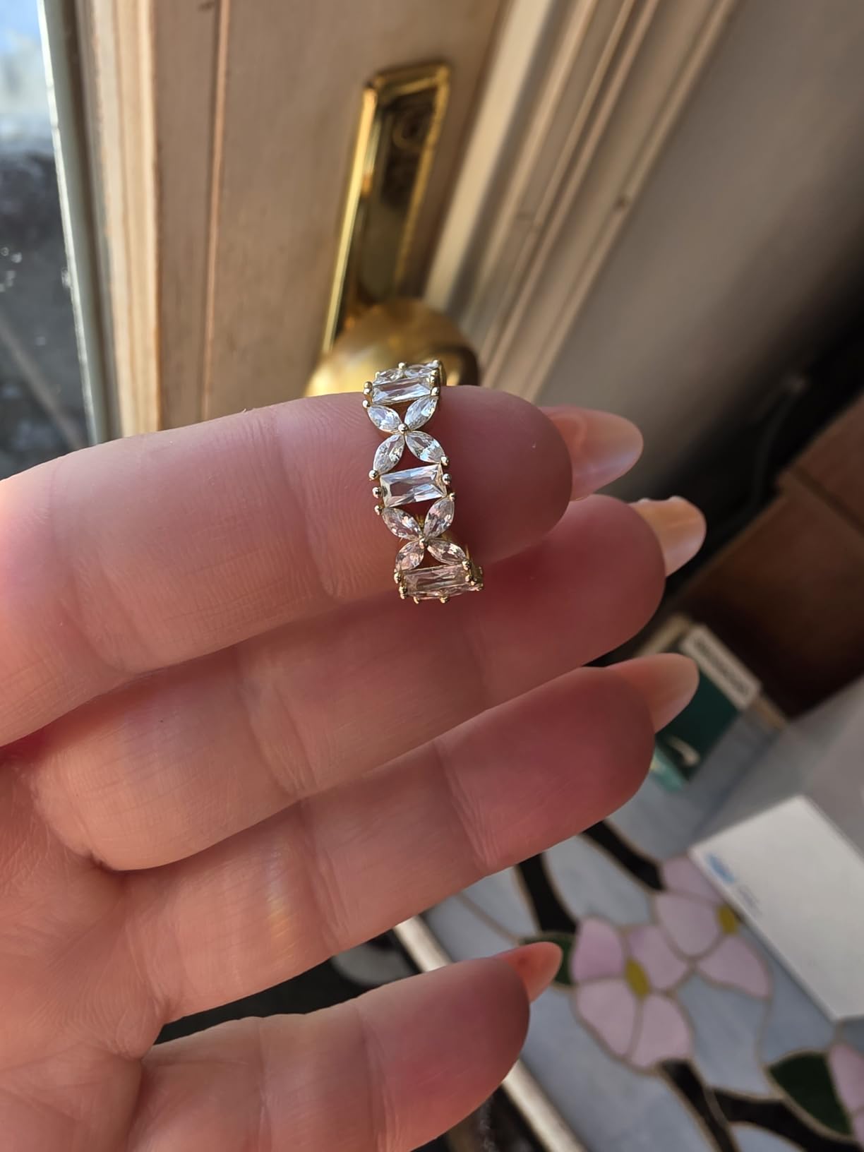 PAVOI 14K Gold Plated Heart Ring for Women - Heart-Shaped Cubic Zirconia Eternity Rings for Women - Stackable Wedding Band for Brides - Cute Valentines Day Love Promise Jewelry Gifts Customer Review PAVOI 14K Gold Plated Heart Ring for Women - Heart-Shaped Cubic Zirconia Eternity Rings for Women - Stackable Wedding Band for Brides - Cute Valentines Day Love Promise Jewelry Gifts - Customer Photo 1