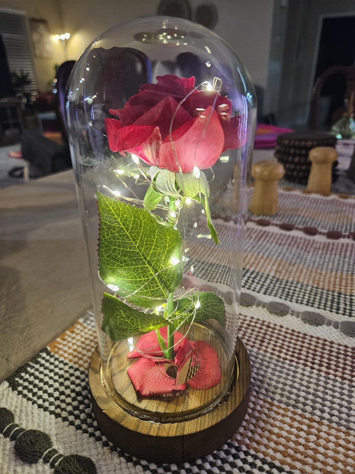 Valentines Day Gifts, Beauty and The Beast Rose,Preserved Flowers Gifts,Light Up Rose Flower in Glass Dome,Birthday Gifts for Women,Mom,Girlfriend Wife Anniversary,Valentines,Thanksgiving,Wedding Customer Review Valentines Day Gifts, Beauty and The Beast Rose,Preserved Flowers Gifts,Light Up Rose Flower in Glass Dome,Birthday Gifts for Women,Mom,Girlfriend Wife Anniversary,Valentines,Thanksgiving,Wedding - Customer Photo 1