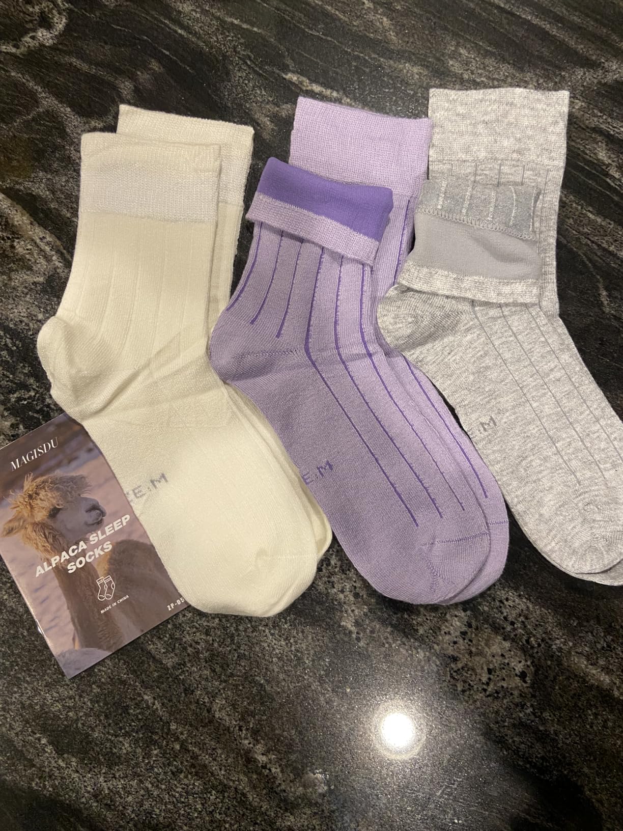 Alpaca Sleep Socks Women, Cozy Comfy Soft Winter Sock for Bed, Warm Wool Ladies Gifts, Breathable Moisture Wicking customer photo 1