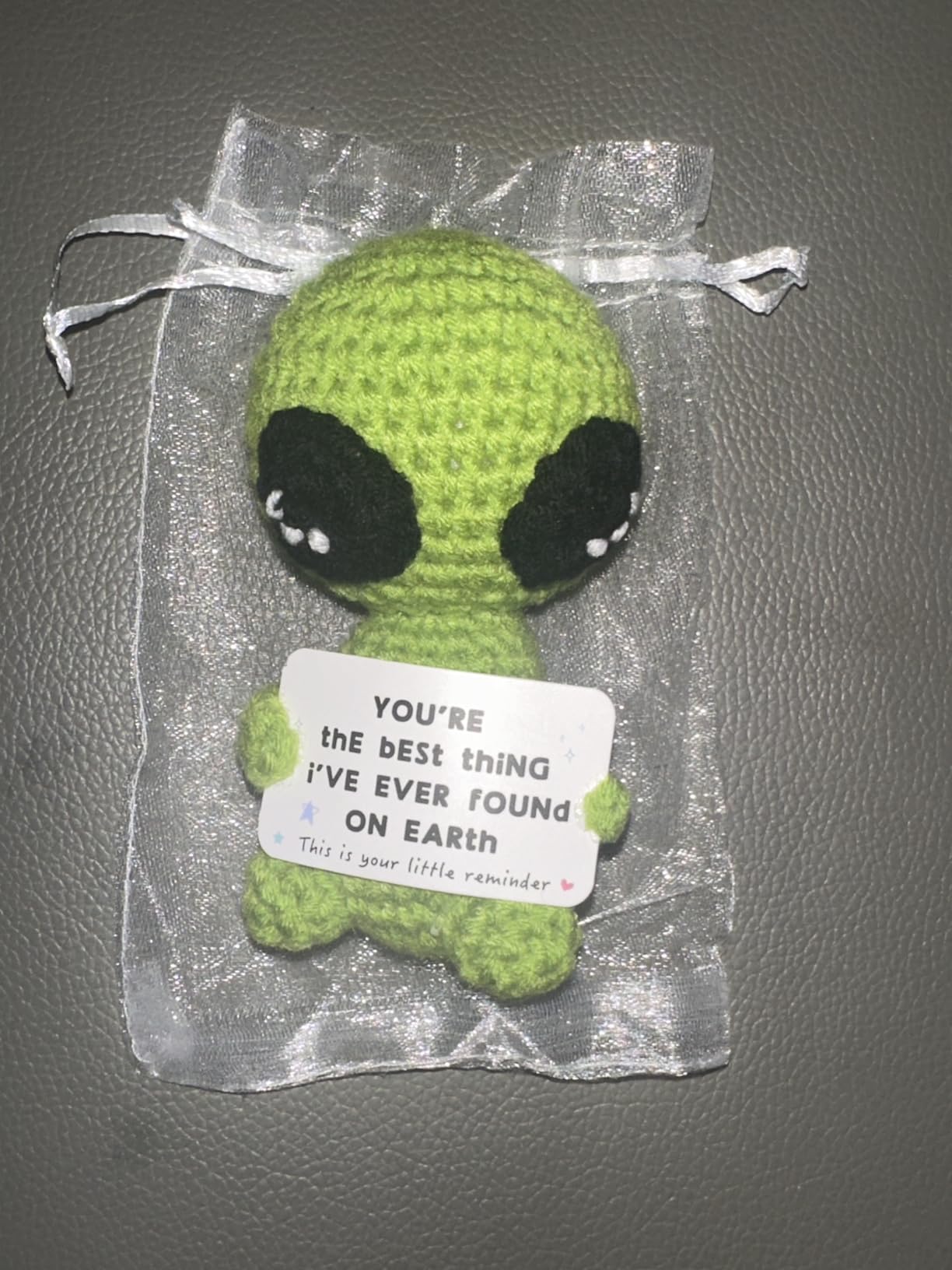 Unique Valentines Gifts for Him Her Boyfriend Girlfriend Crochet Alien Valentines Day Anniversary Birthday Funny Romantic Gifts to My Love Men Women Customer Review Unique Valentines Gifts for Him Her Boyfriend Girlfriend Crochet Alien Valentines Day Anniversary Birthday Funny Romantic Gifts to My Love Men Women - Customer Photo 1