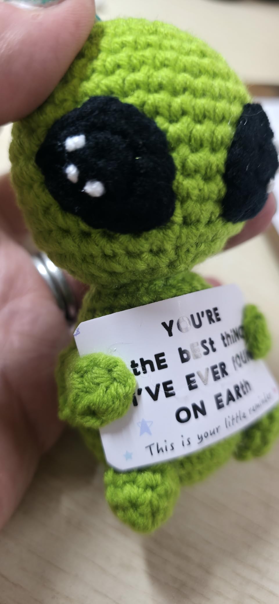 Unique Valentines Gifts for Him Her Boyfriend Girlfriend Crochet Alien Valentines Day Anniversary Birthday Funny Romantic Gifts to My Love Men Women - Customer Photo 3