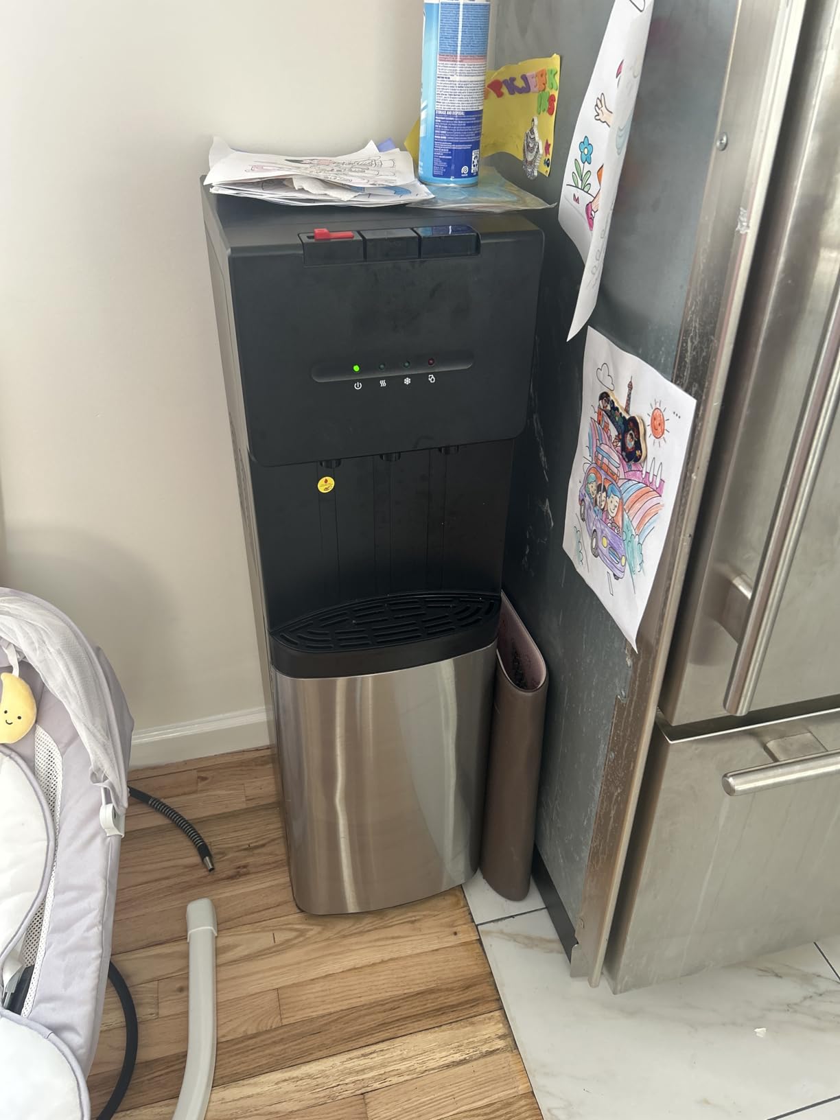 EUHOMY Bottom Loading Water Cooler Dispenser for 5 Gallon Bottle, 3 Temperature Settings - Cold, Warm & Hot, with Child Lock, LED Display Light, Water Cooler for Home, Office, Apartment, Black customer photo 2
