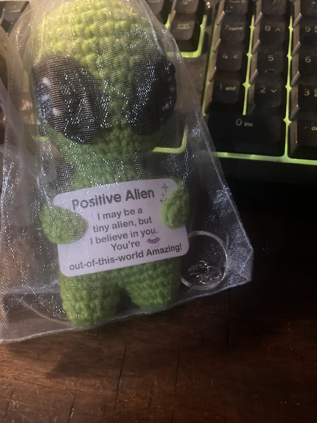 Valentine's To My Love Gifts - Handmade Crochet Alien with Romantic Message Card - Anniversary, Galentines Day, Birthday, or Just Because Gift for Girlfriend Boyfriend Husband Wife Her or Him Customer Review Valentine's To My Love Gifts - Handmade Crochet Alien with Romantic Message Card - Anniversary, Galentines Day, Birthday, or Just Because Gift for Girlfriend Boyfriend Husband Wife Her or Him - Customer Photo 2