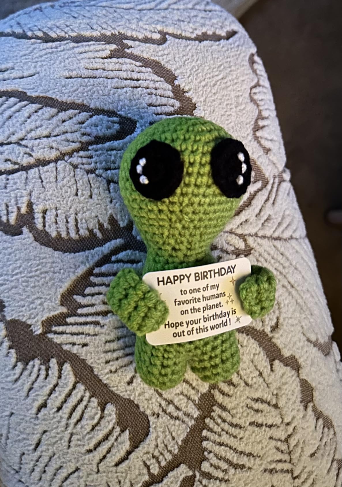 Valentine's To My Love Gifts - Handmade Crochet Alien with Romantic Message Card - Anniversary, Galentines Day, Birthday, or Just Because Gift for Girlfriend Boyfriend Husband Wife Her or Him Customer Review Valentine's To My Love Gifts - Handmade Crochet Alien with Romantic Message Card - Anniversary, Galentines Day, Birthday, or Just Because Gift for Girlfriend Boyfriend Husband Wife Her or Him - Customer Photo 4