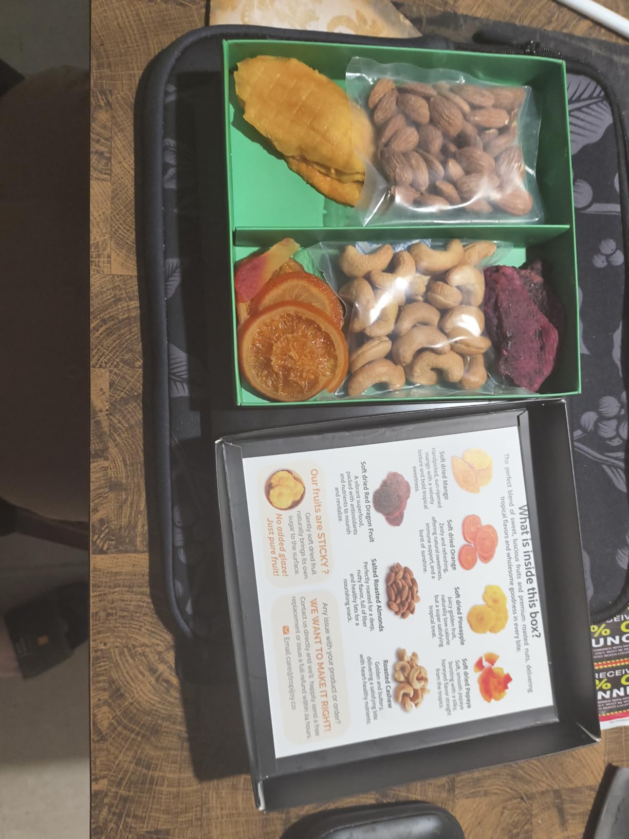 Dried Fruit Gift Basket – 7 Tropical Flavor Valentines Day Gifts - Chocolate Orange Dried Fruit Basket Gift |12.5oz Soft Dried Fruits and Nuts - Dry Fruits Gift Box | Food Gifts, Ramadan Gift Basket - Customer Photo 1