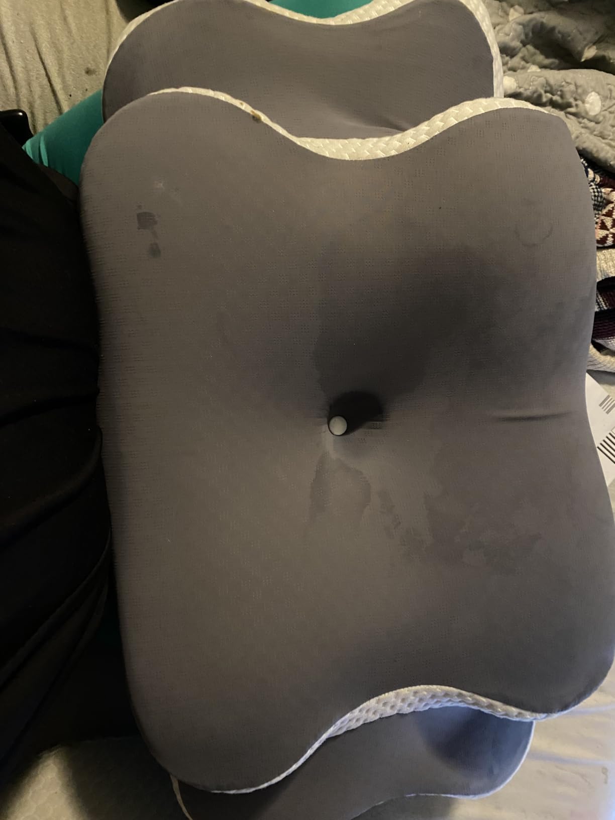 Cervical Neck Pillow for Neck and Shoulder Pain Relief, Memory Foam Pillow, Ergonomic Contour Side Sleeper Pillows, Soft Cooling Orthopedic Pillow for Side Back Stomach Sleepers (Grey) customer photo 2