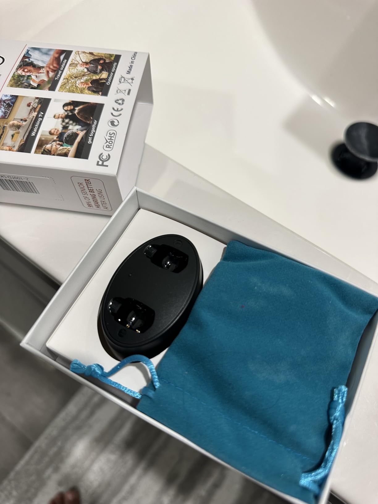 Rechargeable Hearing Aids for Seniors, with Noise Cancelling and Volume Control, Amplifier for Adults Hearing Loss, Portable Behind-the-Ear Aid customer photo 2