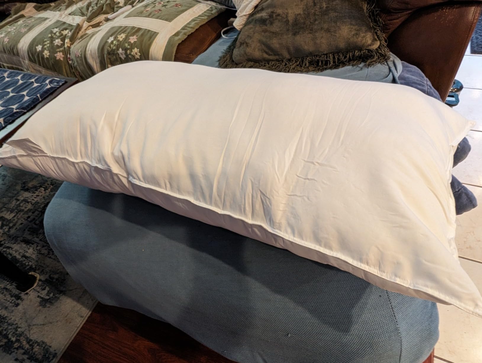 Luxury Canadian White Goose Down Pillow Queen Size- 900+ Fill Power, 600 Thread Count Cotton Shell, Soft Down Pillows for Sleeping, Hotel Collection Pillow for Neck Pain Relief (1 Pack, 20