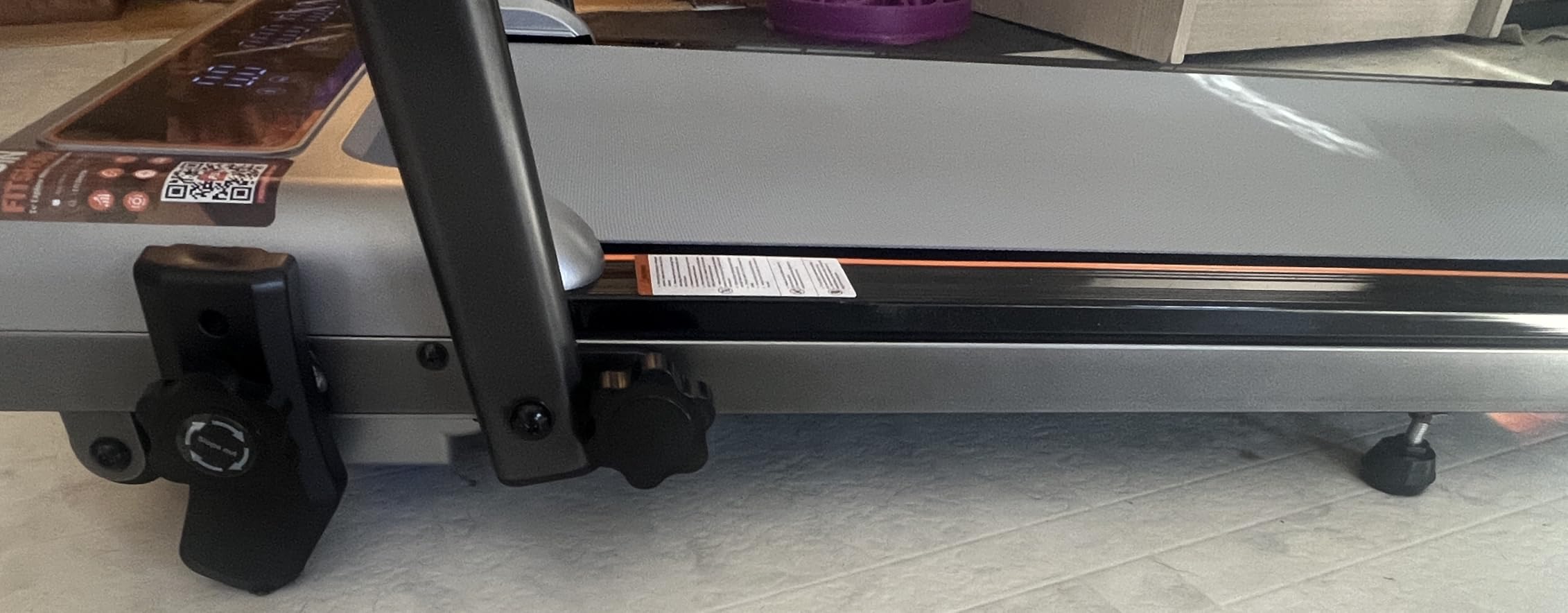 Walking Pad Treadmill with 12% Incline & Dual LED Display, 4 in 1 Walking Pad with Handle Bar, 3.5HP Foldable Under Desk Treadmill, Portable Treadmills for Home 350LBS, 4 Adjustable Incline, RGB Light Customer Review Walking Pad Treadmill with 12% Incline & Dual LED Display, 4 in 1 Walking Pad with Handle Bar, 3.5HP Foldable Under Desk Treadmill, Portable Treadmills for Home 350LBS, 4 Adjustable Incline, RGB Light - Customer Photo 2