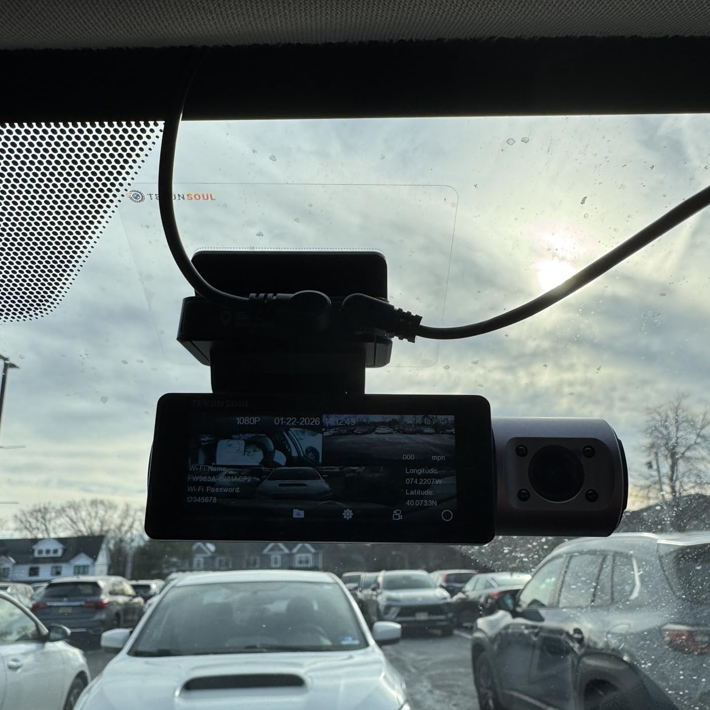 4K+1080P+1080P Dash Cam Front and Rear, 3 Channel Dashcam, Free 128GB Memory Card, Built-in 5.8GHz WiFi Built-in GPS, Collision Sensor, Night Vision, 3.16