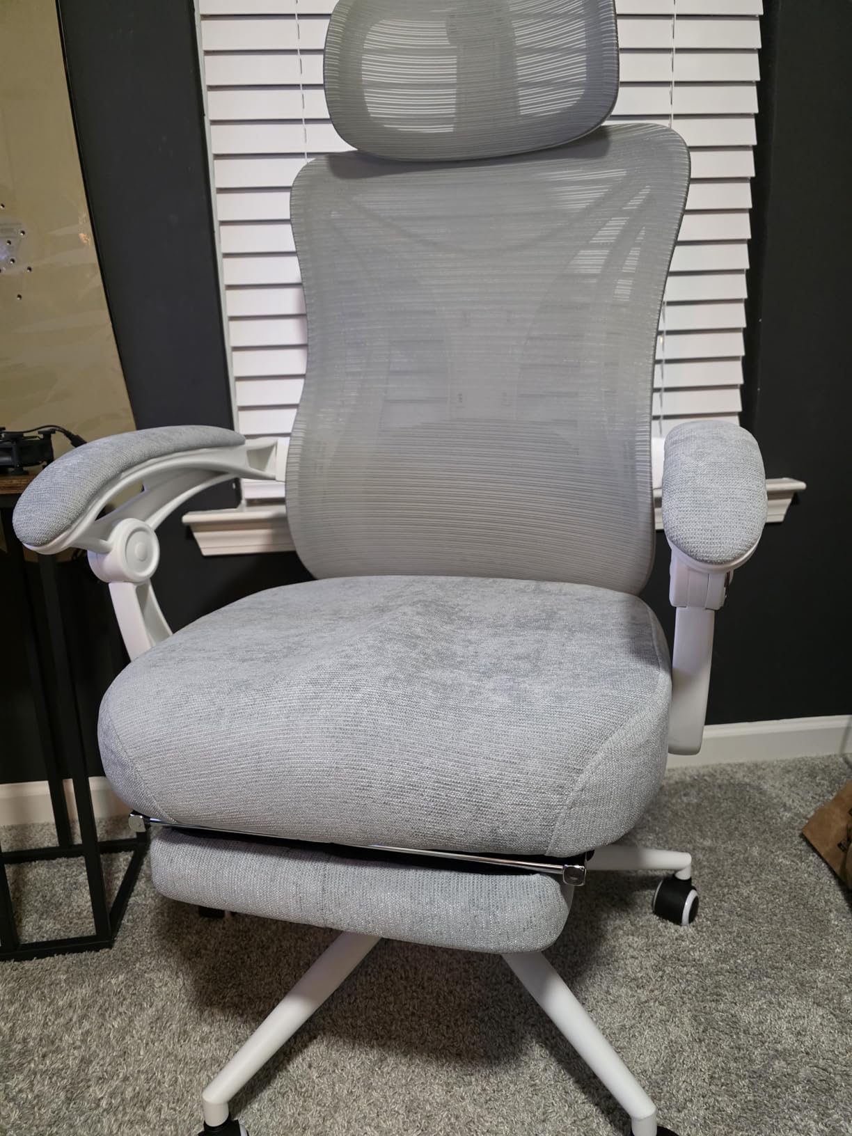 Ergonomic Office Chair with Footrest - Adjustable Lumbar Support and Headrest, 90-160 Degree Reclining Mesh Back Computer Chair - Home Office/Gaming, 350lbs Capacity customer photo 2
