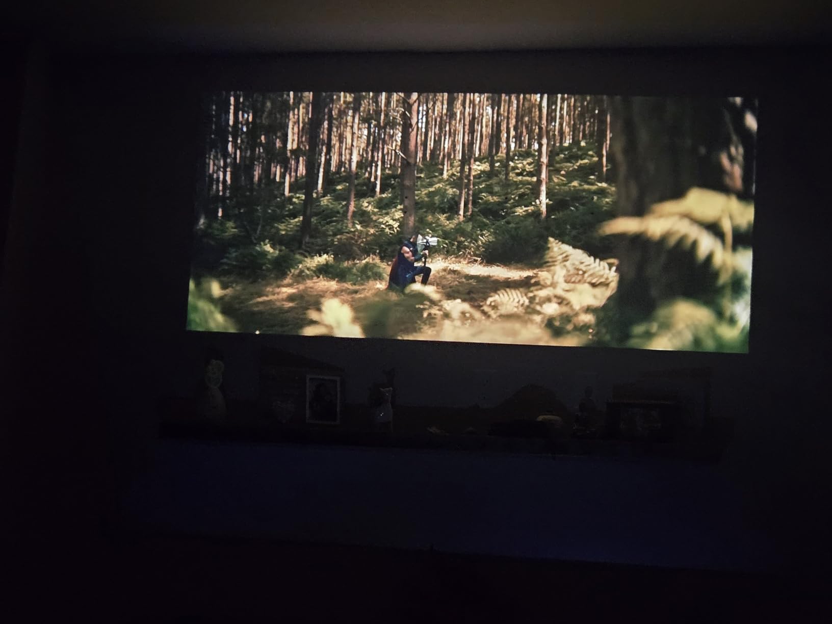 [2500 ANSI/ Official Apps/50W Audio] Outdoor 4K Projector with WiFi and Bluetooth, Auto Focus, Auto Keystone Smart Projector Support DoIby Audio, 2026 Upgrade GO2 Short Throw Projector with 360°Stand customer photo 1
