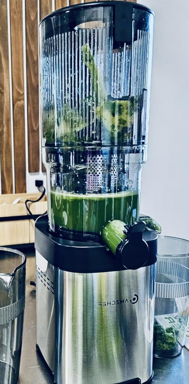 AMZCHEF Cold Press Juicer, Juicers Machines - 3.2
