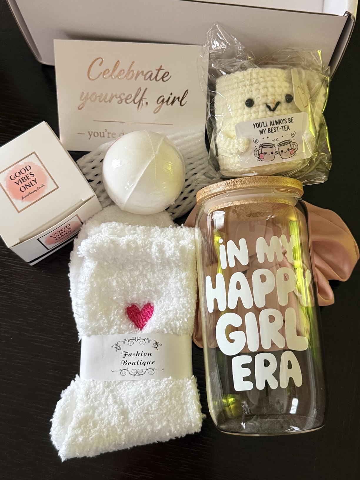 Best Friend Bestie Birthday Gifts for Women, Friendship Gifts for Women, Best Friend Gift Basket Galentines Gifts Valentines Day Gift for Friends Spa Care Box with 16oz Glass Cup Customer Review Best Friend Bestie Birthday Gifts for Women, Friendship Gifts for Women, Best Friend Gift Basket Galentines Gifts Valentines Day Gift for Friends Spa Care Box with 16oz Glass Cup - Customer Photo 2
