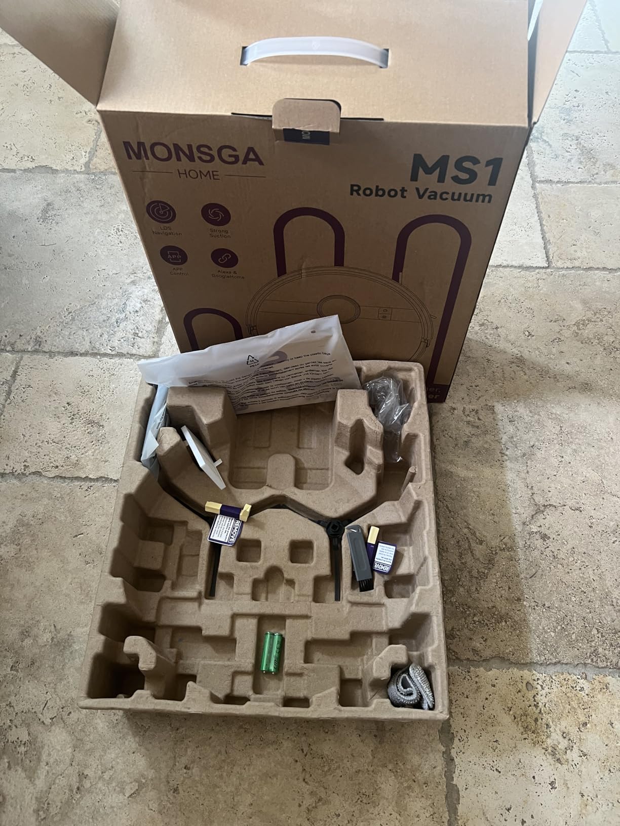 MONSGA Robot Vacuum and Mop Combo, 7000Pa Robotic Vacuum with Lidar Navigation, 180mins Runtime, Tangle-Free Robot Mop, 5 Editable Maps, APP/Remote/Voice Control, Ideal for Hard Floors and Carpets customer photo 2