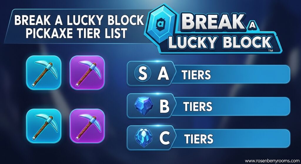 Break a Lucky Block Pickaxes