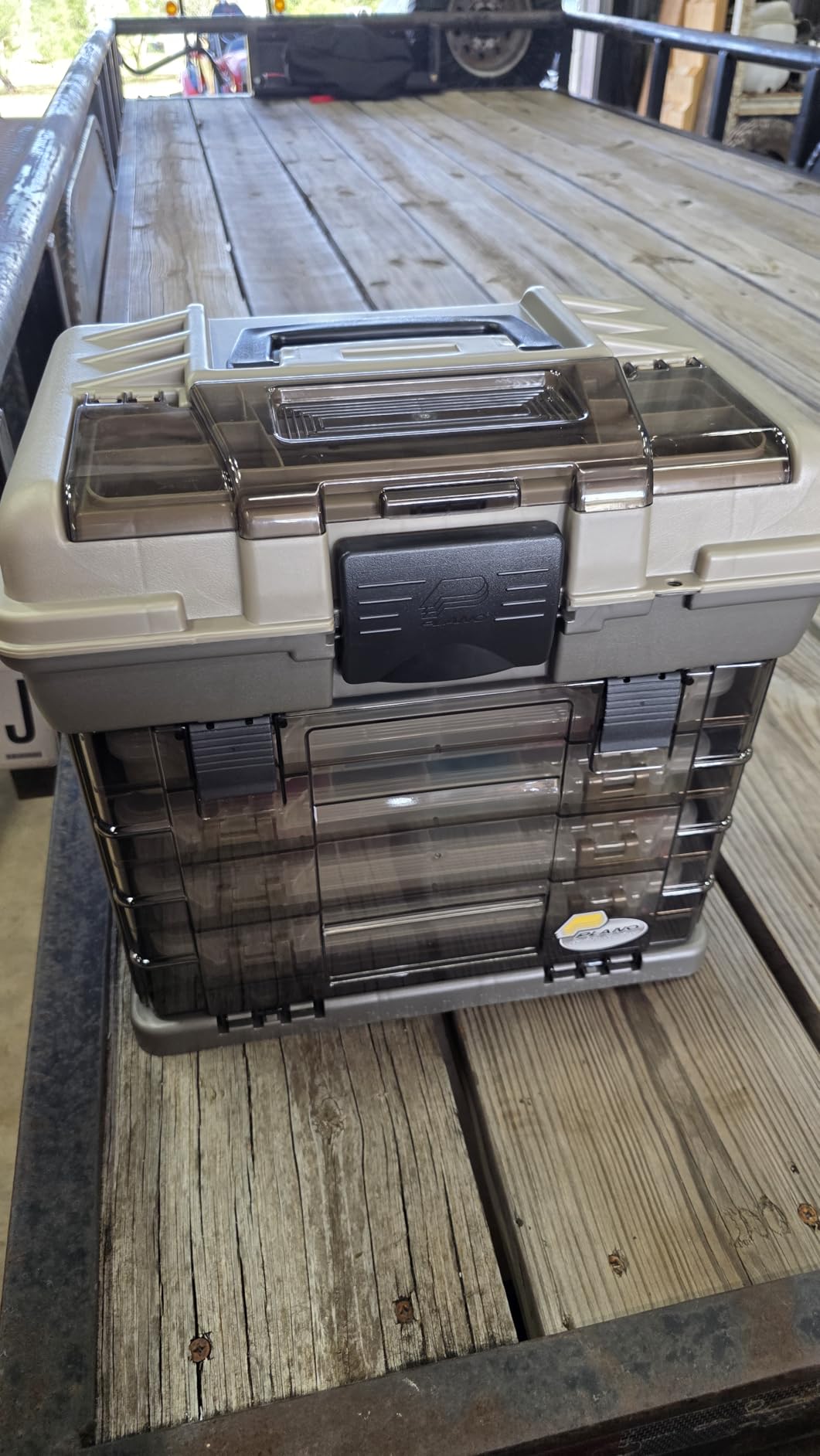 Plano Guide Series StowAway 4-By Rack System Tackle Box, Holds 4 3700 Utility Tackle Boxes, Quick-Access Top Storage with DuraView Lid, Durable Construction customer photo 2