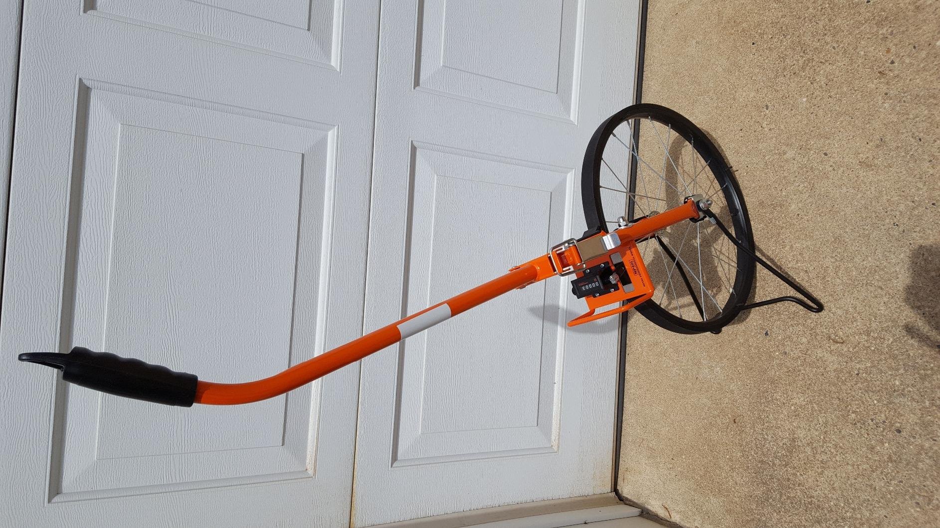 Keson MP301 Metal Frame Measuring Wheel with Spoked Wheel (Graduations: ft.), 11-1/2-Inch Diameter, Orange customer photo 1
