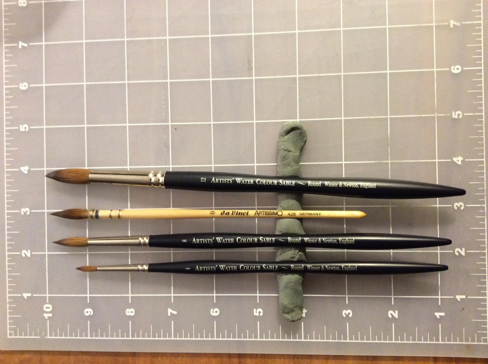 da Vinci Watercolor Series 10 Maestro Paint Brush, Round Kolinsky Red Sable, Size 0 customer photo 2