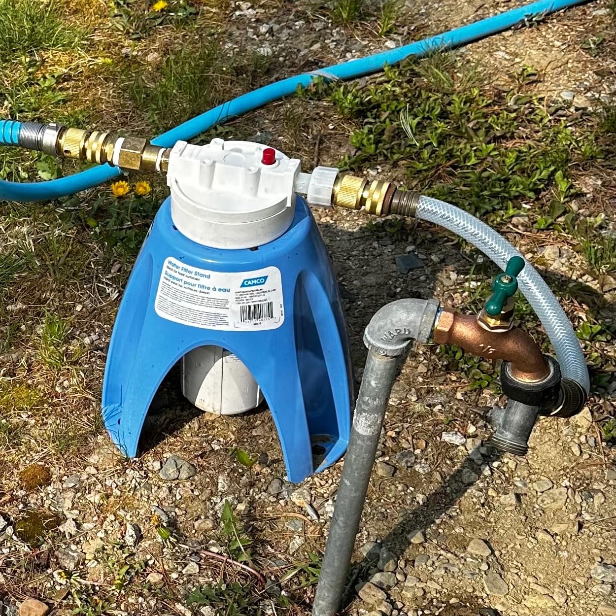 Culligan RVF-10 External RV Water Filter System – Hose Connector Kit, D-15 Replacement Cartridge Included – Reduces Chlorine Taste & Odor for Cleaner RV Water, 250 Gal | Granular activated carbon reduces chlorine taste and odor, 1 ft hose connector kit included, about 3 months of use customer photo 1