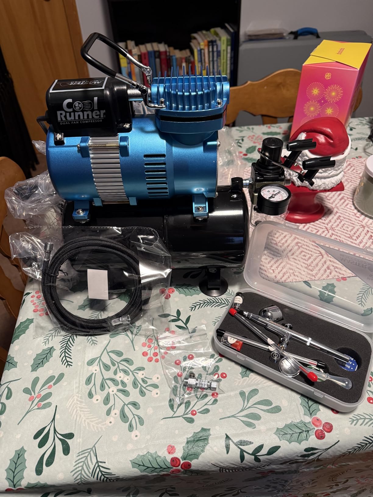 Master Airbrush Multi-Purpose Gravity Feed Air Brush Kit with Air Compressor - Model G22 Gravity Feed Dual-Action Airbrush with 1/3 oz. Fluid Cup and 0.3 mm Tip, Hose, 1/5hp Compressor customer photo 2