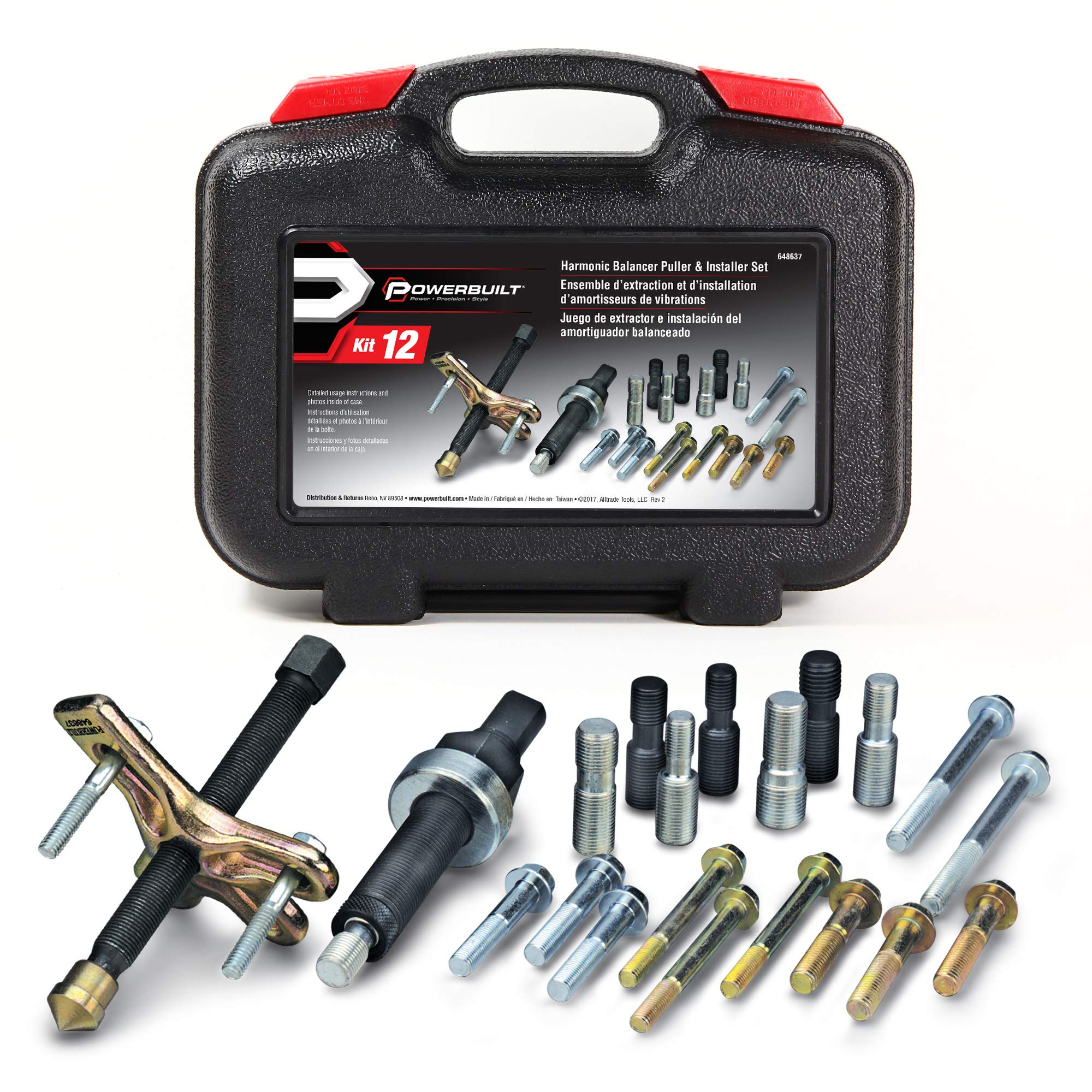 Powerbuilt Harmonic Balancer Puller and Installer Tool Set, Install and Remove Kit, Cars and Light Trucks, Storage Case - 648637 customer photo 1
