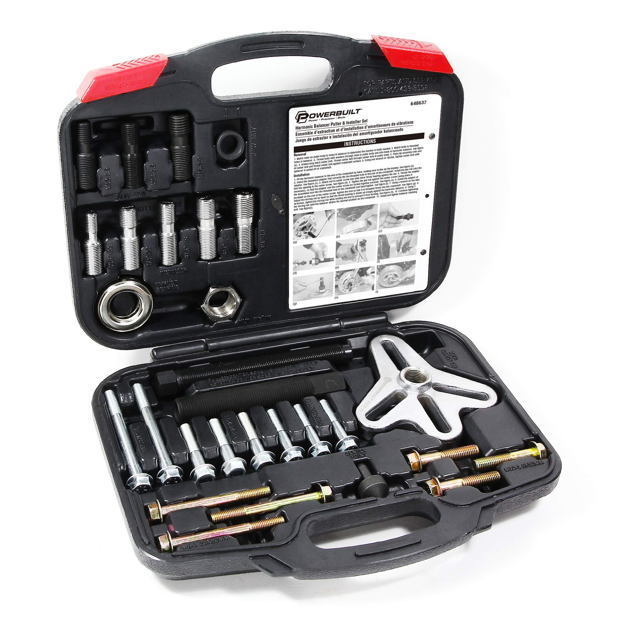 Powerbuilt Harmonic Balancer Puller and Installer Tool Set, Install and Remove Kit, Cars and Light Trucks, Storage Case - 648637 customer photo 2