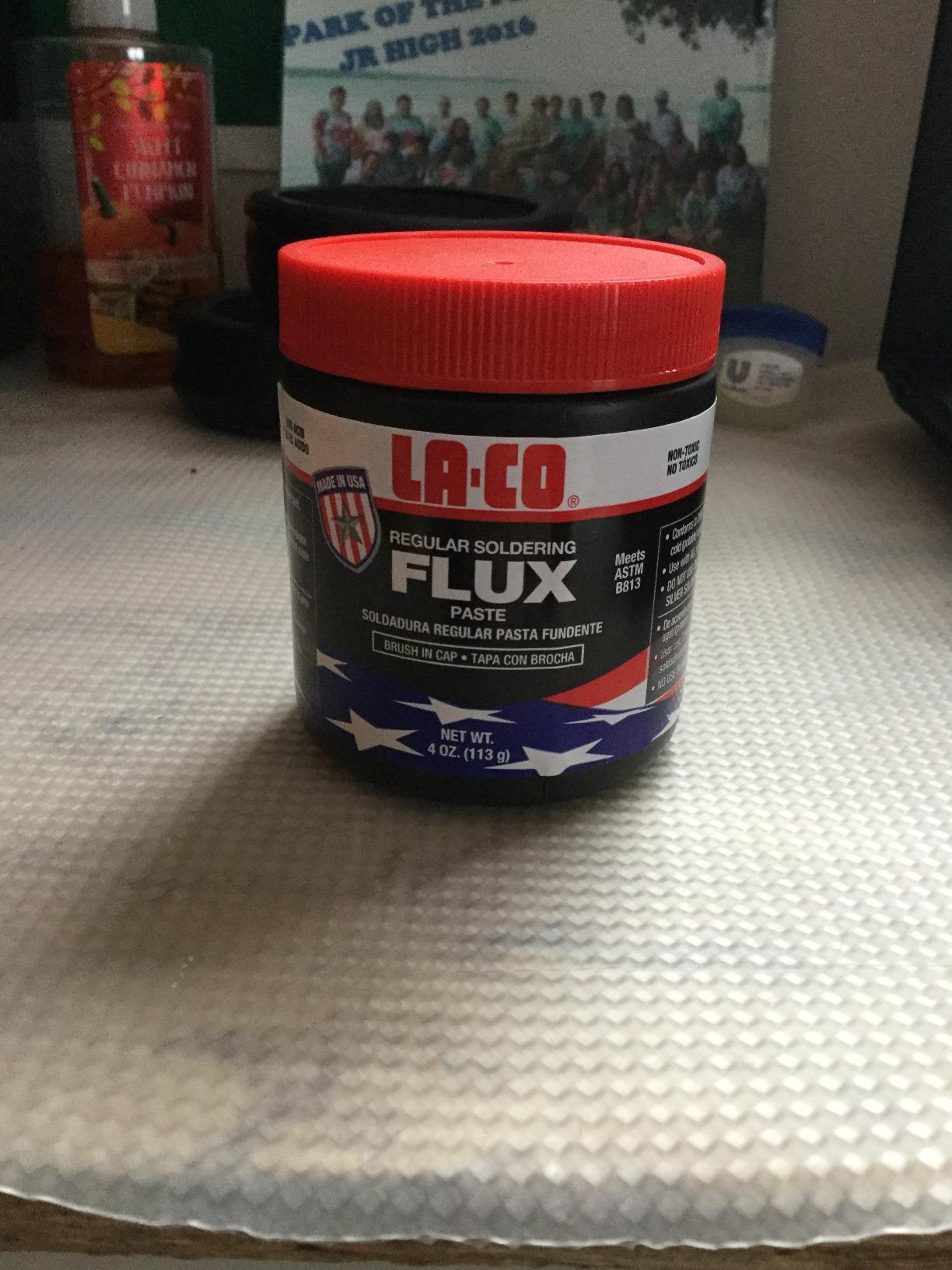LA-CO 22194 -Water Soluble, All Weather Copper Flux Paste for Soldering, Brush in Cap, Developed for Plumbing, 4 oz, Made in USA customer photo 2