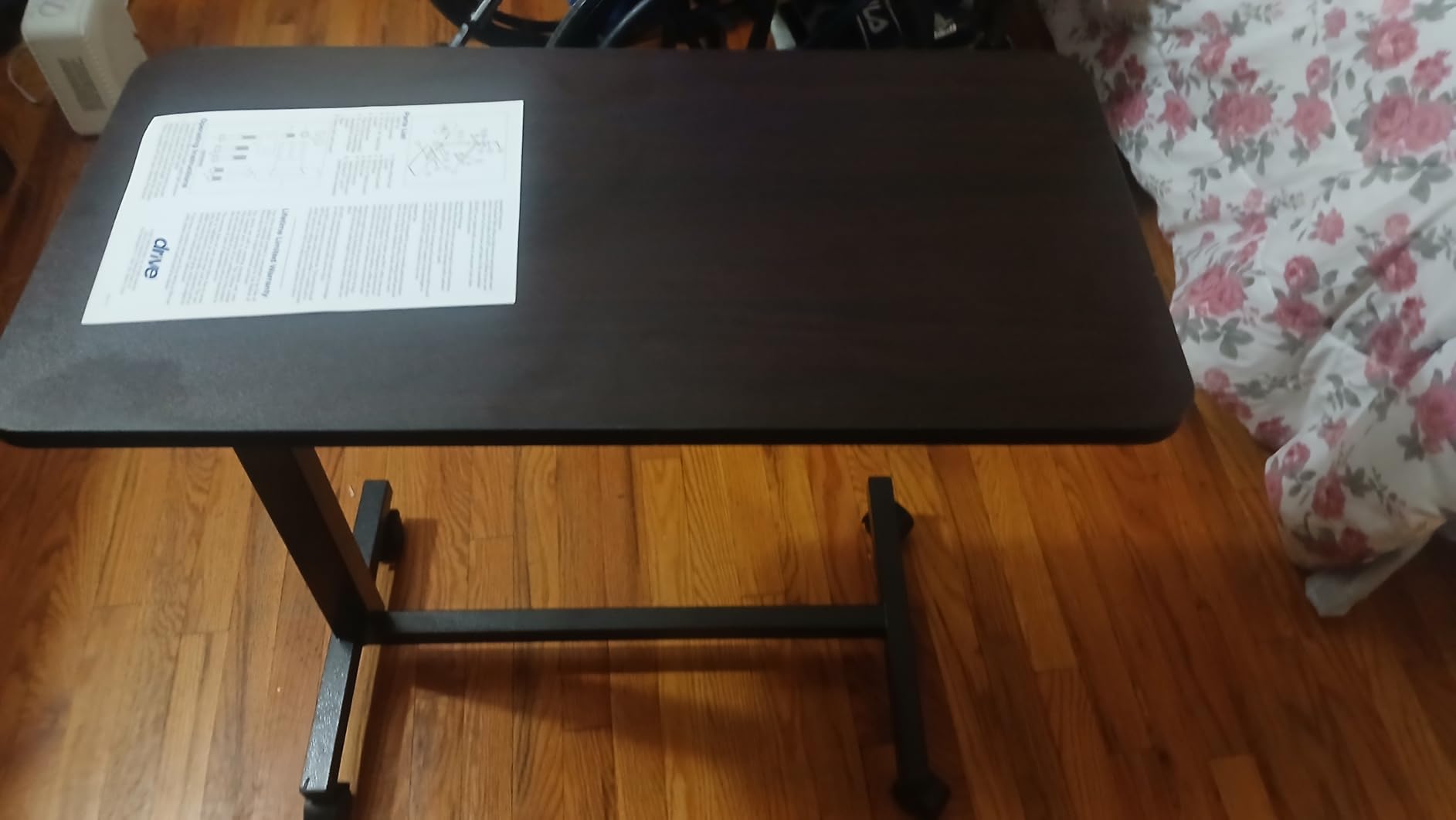 Drive Medical Overbed Table with Wheels - Secure Height Adjustment customer photo 2