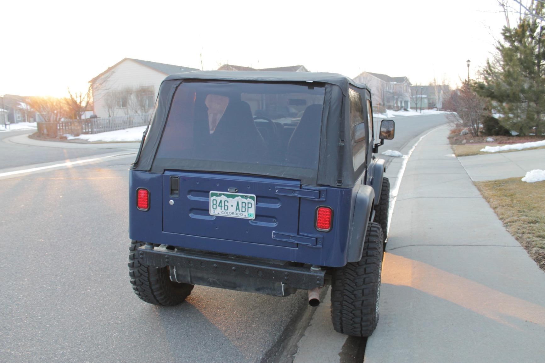RAMPAGE PRODUCTS Frameless Trail Top for Jeep Wrangler TJ | Tinted Windows, Vinyl, Black Diamond | 109535 | Fits 1997-2006 Jeep Wrangler TJ customer photo 1