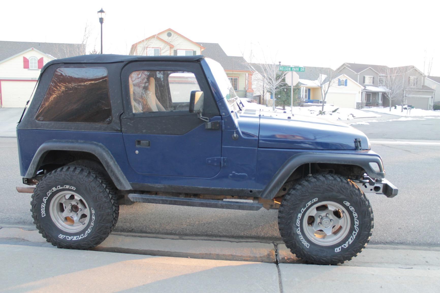 RAMPAGE PRODUCTS Frameless Trail Top for Jeep Wrangler TJ | Tinted Windows, Vinyl, Black Diamond | 109535 | Fits 1997-2006 Jeep Wrangler TJ customer photo 2