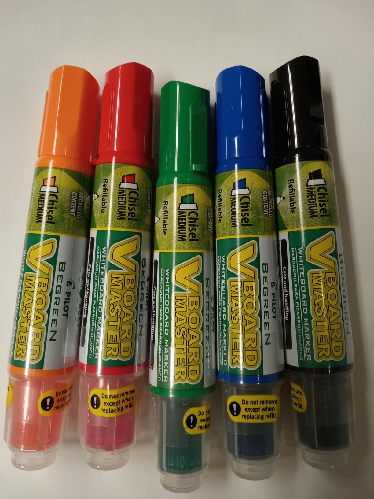 PILOT V Board Master Refillable Dry-Erase Markers, Medium Chisel Tip, Assorted Color Inks, 5 Count customer photo 1