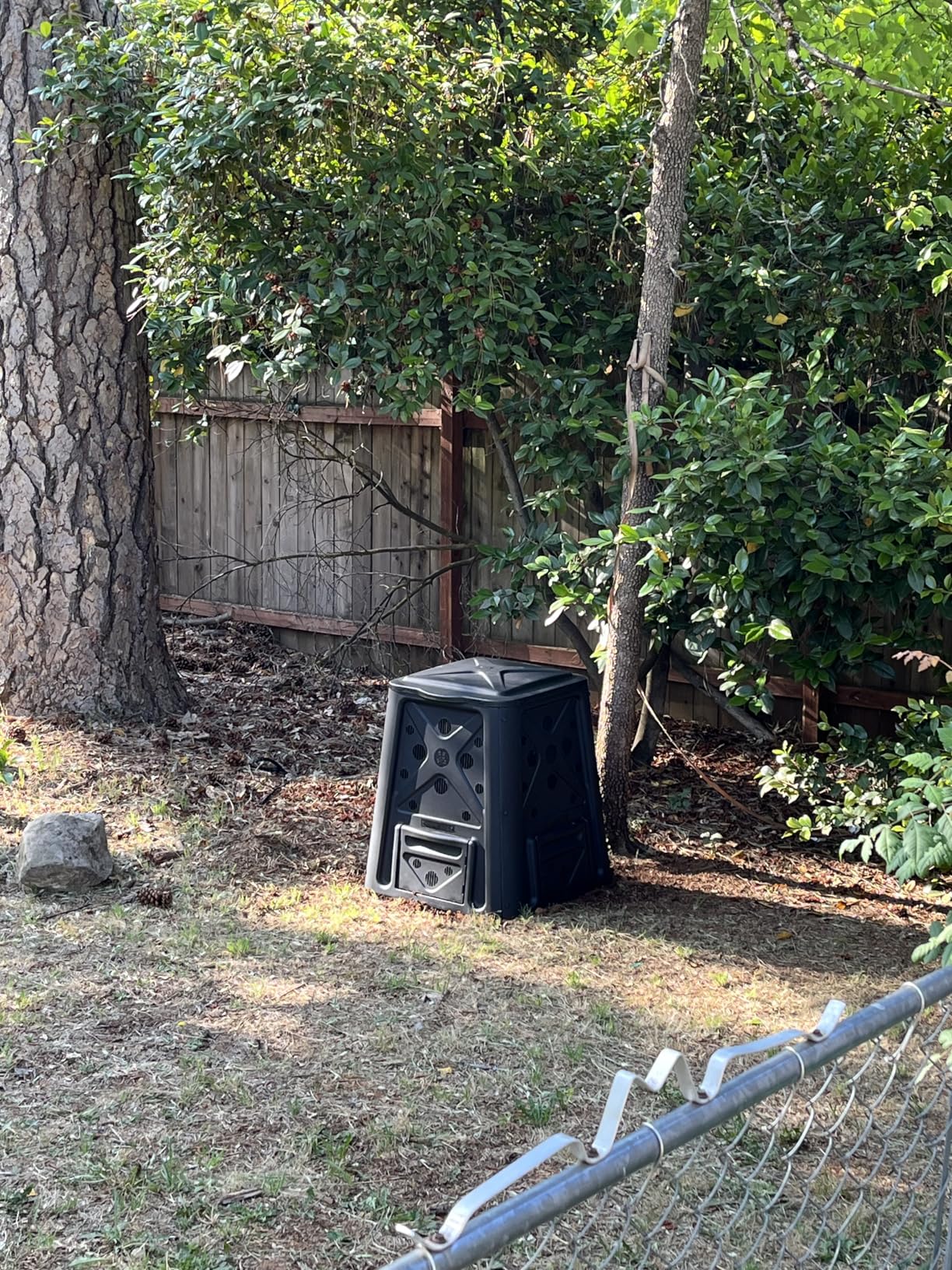 Redmon Outdoor Compost Bin with Lift Off Lid, 4-Door Access & Vent Holes, 65 Gallon, Black customer photo 1