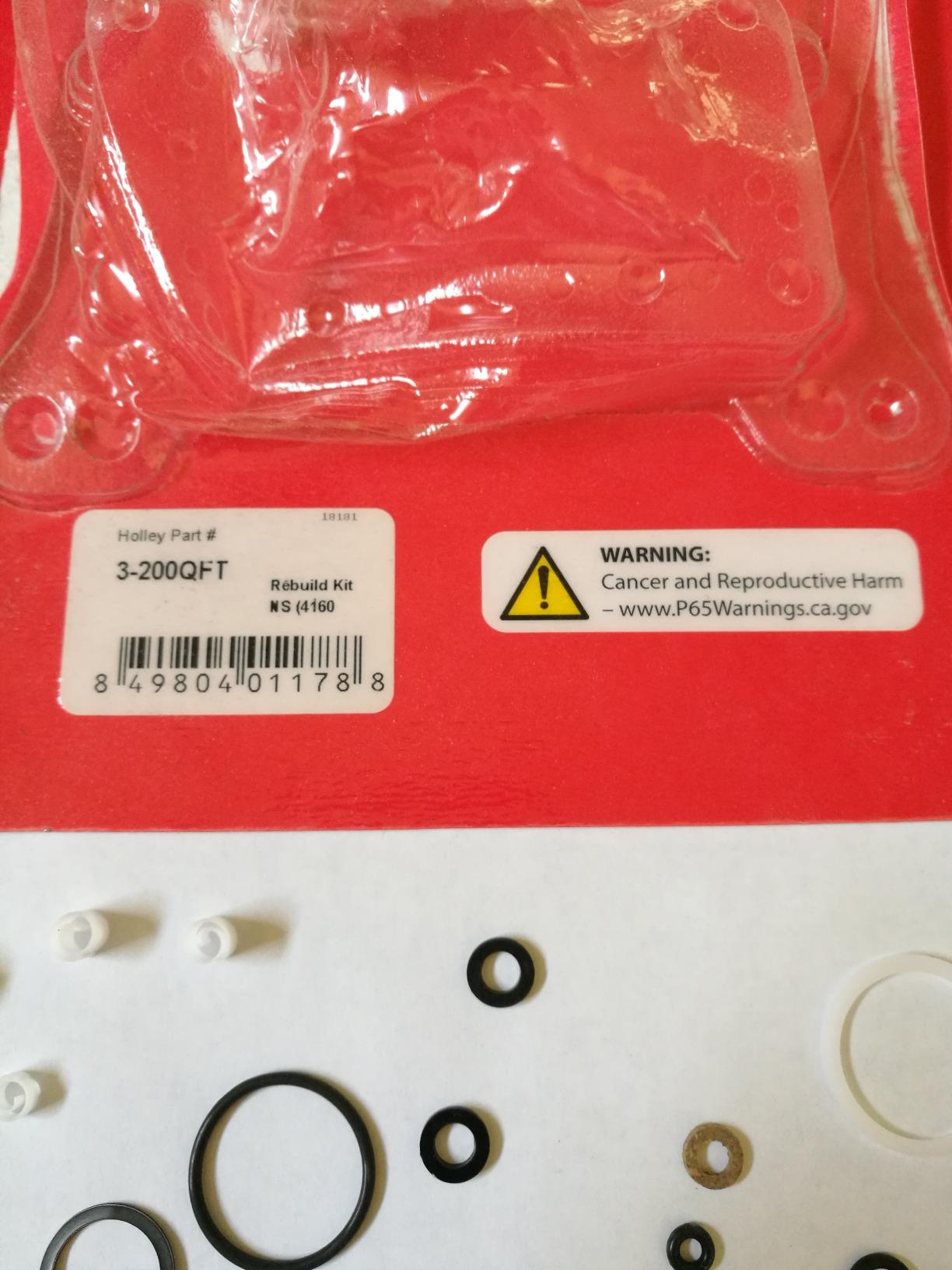 Quick Fuel Non-Stick Rebuild Kit (4160 V.S.) customer photo 2