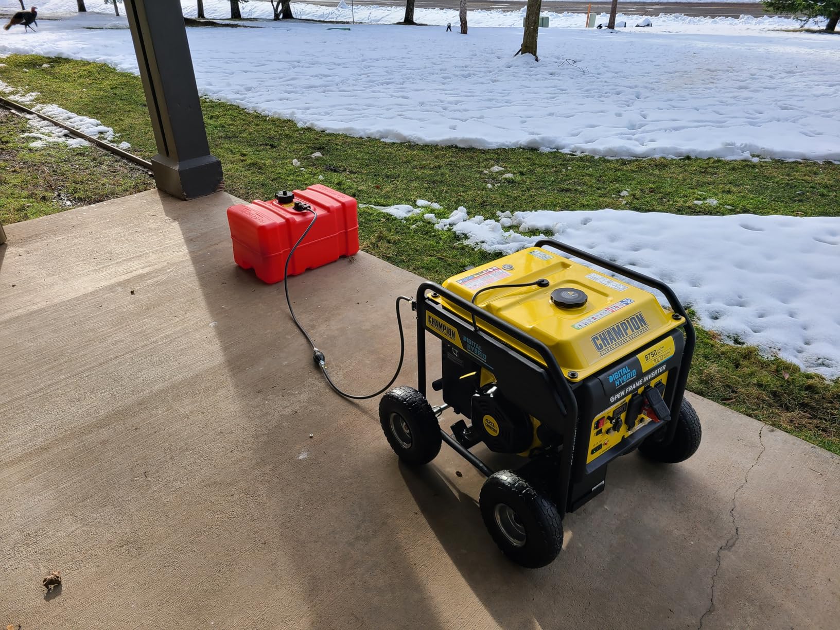 Scepter 9 Gallon Portable Marine Gas Can, Boat Fuel Tank, 2-Way Vented Cap, Built-In Fuel Gauge and Pick-Up, Handles, EPA & CARB Compliant, Rectangular, 22.9