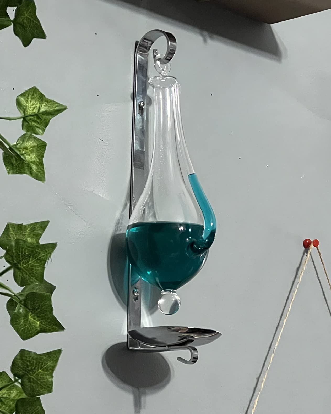 Ambient Weather B1025C Antique Storm Glass Wall Mount Liquid Barometer with Drip Cup customer photo 2