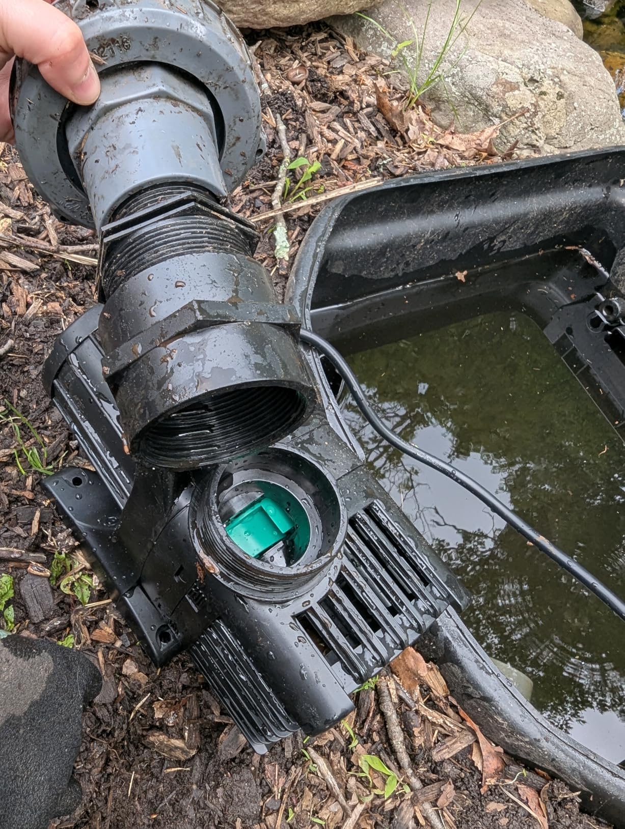 HALF OFF PONDS Submersible Water Pump, 4,000 GPH Pond Pump with 33FT Power Cord and 21FT Max Head, 276W Ultra Quiet Energy Efficient Pump for Koi Pond, Fountain, Waterfall, Water Garden, Skimmer customer photo 2