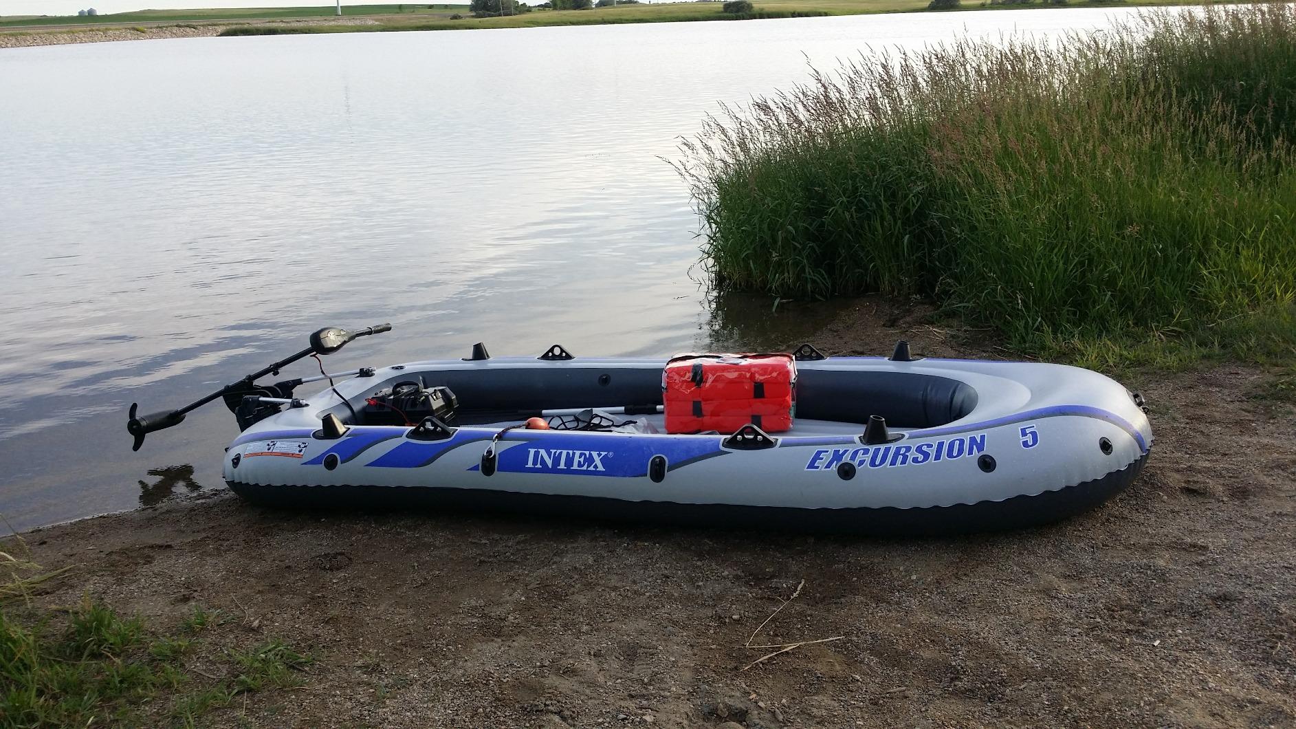 Intex Excursion 4-Person Inflatable Fishing Boat River Raft Set with Oars | 68324EP - Portable Boat with Adjustable Seats with Backrest and High-Ouput Hand Pump, 10ft 4in x 5ft 5in customer photo 1