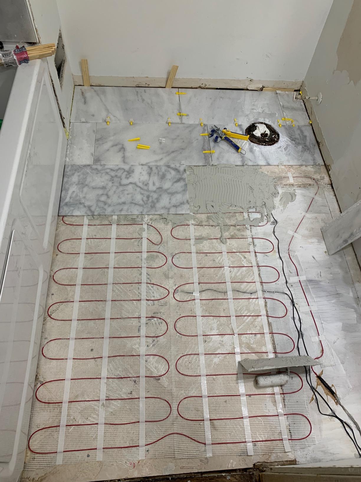 200 Sqft, 240 Volt Mat Electric Radiant Floor Heating System, Heated Floor System, Includes Radiant Floor Heating Thermostat and Sensor. Under Tile Floor Heating System for Heated Floors, Radiant Heat customer photo 2