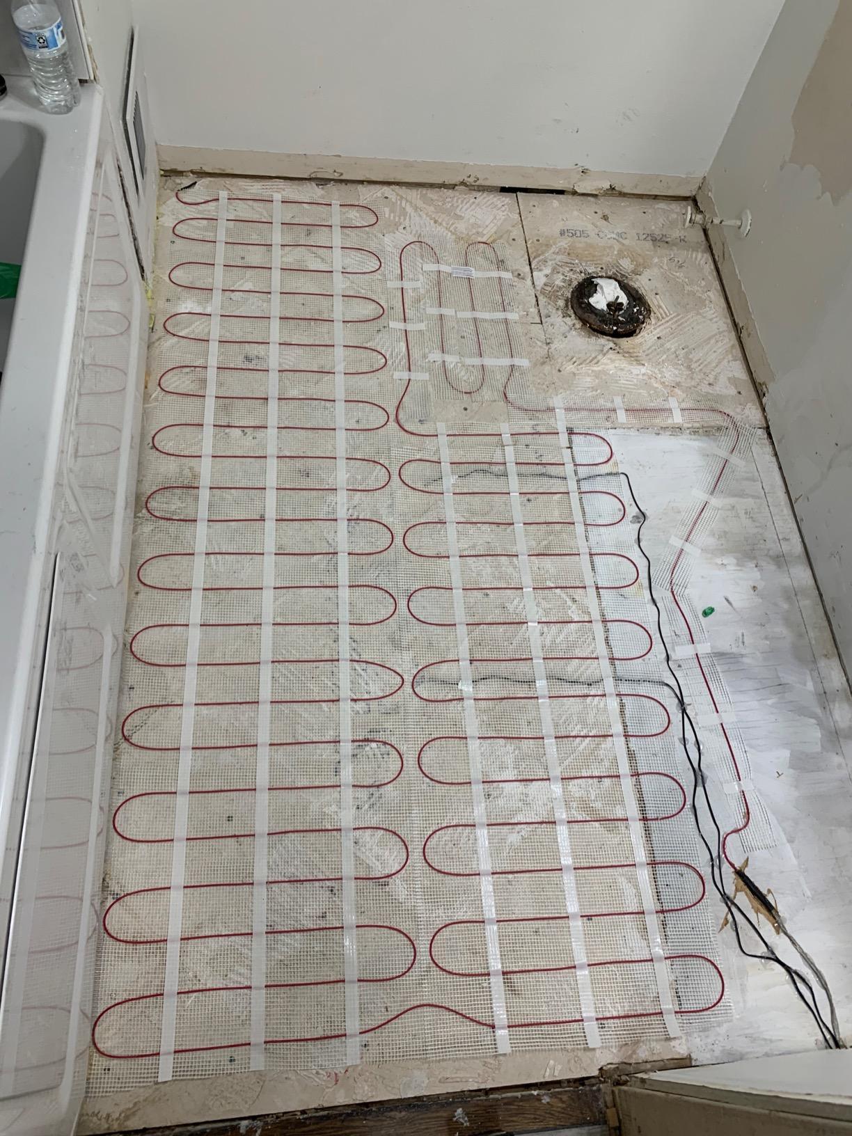 200 Sqft, 240 Volt Mat Electric Radiant Floor Heating System, Heated Floor System, Includes Radiant Floor Heating Thermostat and Sensor. Under Tile Floor Heating System for Heated Floors, Radiant Heat customer photo 3