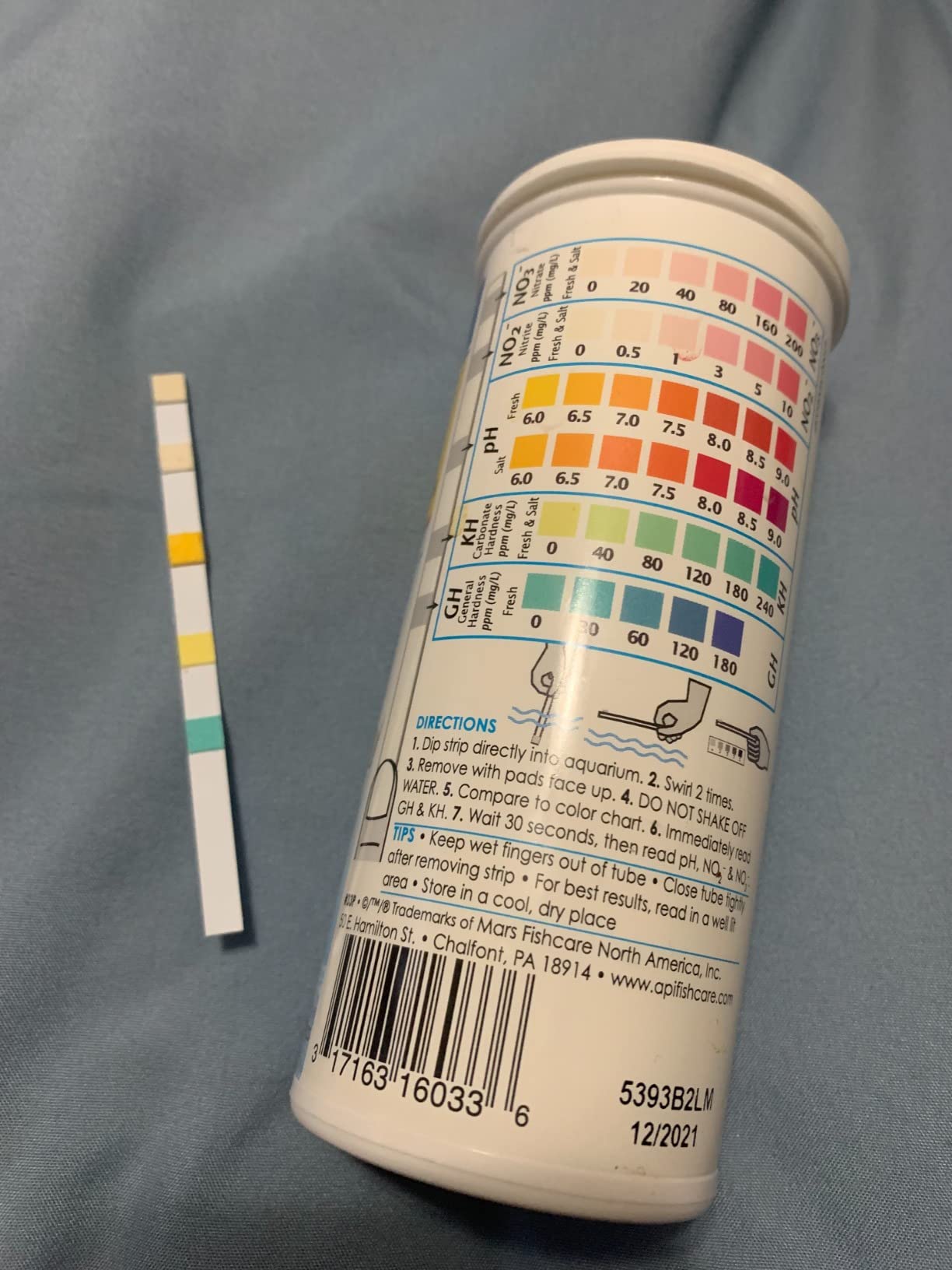 API 5-IN-1 TEST STRIPS Freshwater and Saltwater Aquarium Test Strips 4-Count Box customer photo 2
