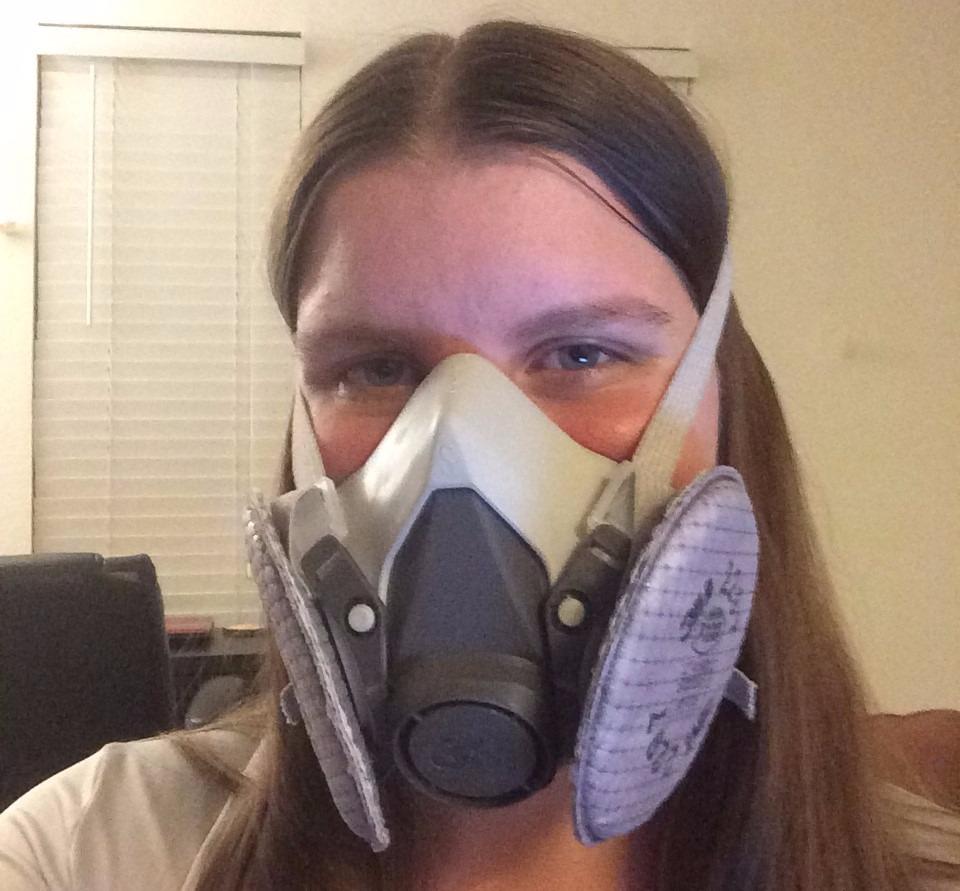 3M Half Facepiece Reusable Respirator 6300, NIOSH, Four-Point Harness, Comfortable Fit, Dual Airline Supplied Air Compatible, Bayonet Connections, Painting, Sanding, Cleaning, Large customer photo 2