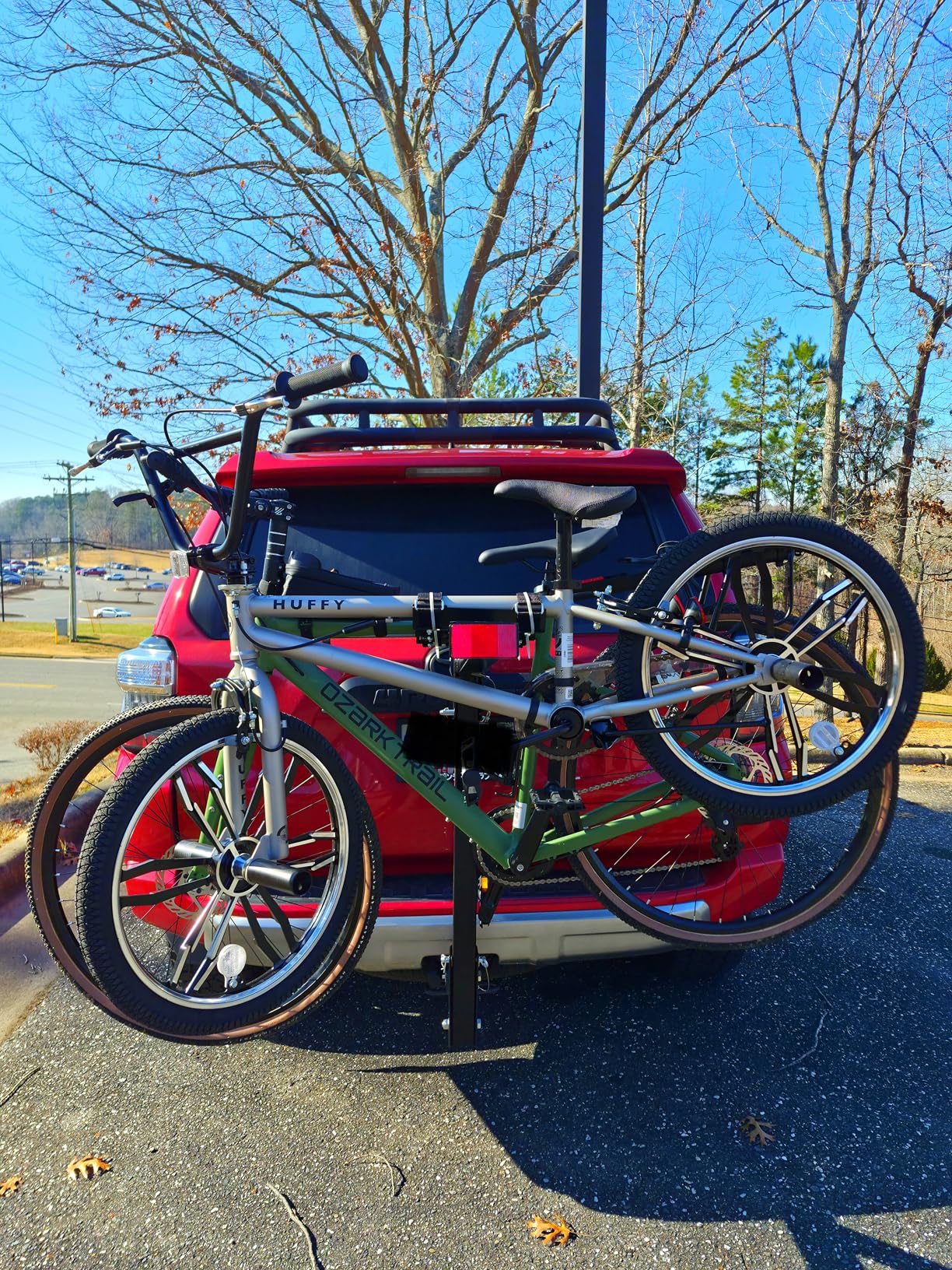 MaxxHaul Hitch Mount 4 Bike Rack 150 lb Capacity Heavy-Duty Swing Down Design Fits Cars Trucks SUVs and Minivans with Safety Reflector Easy Install (70210) customer photo 2