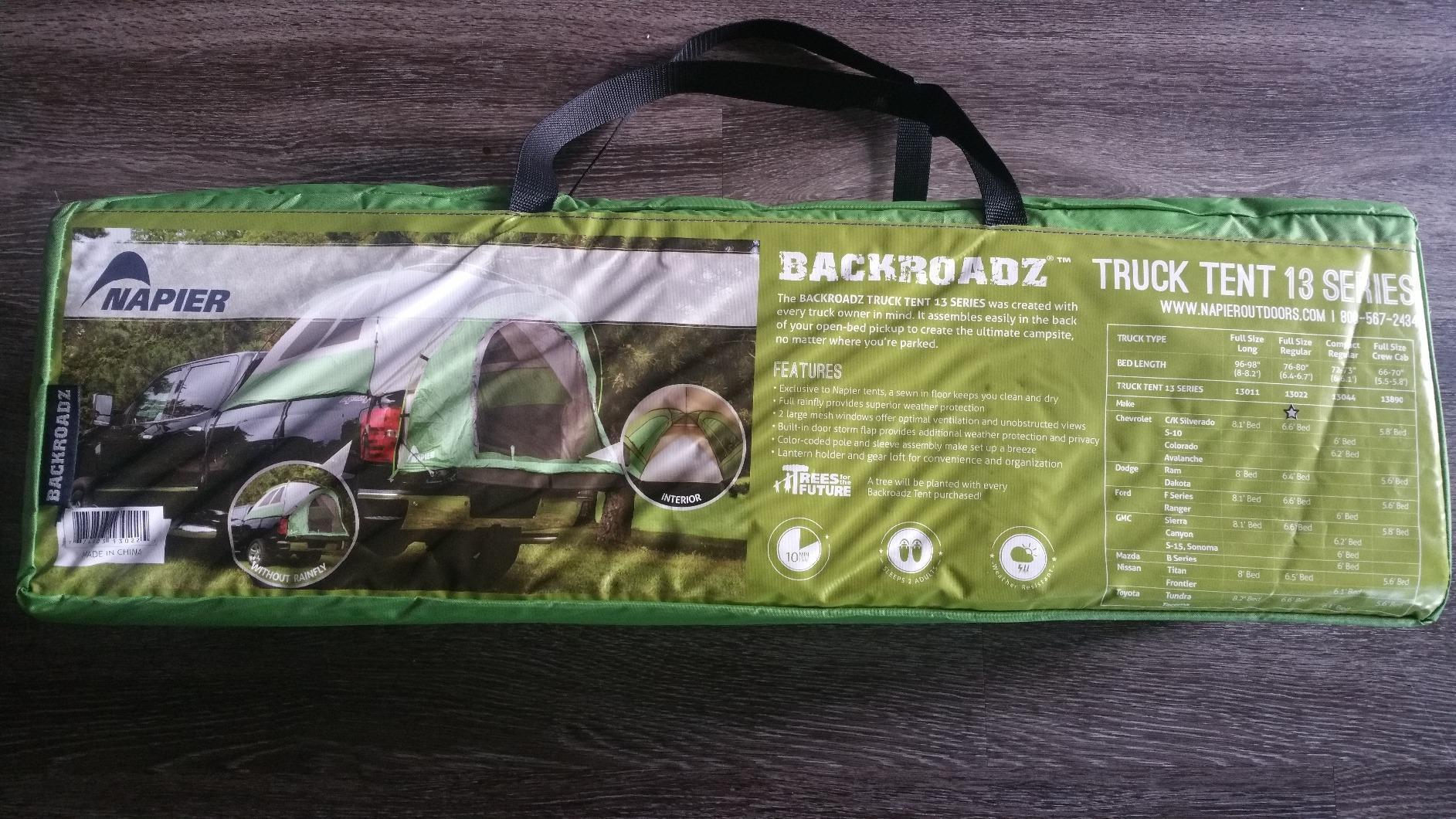 Napier Backroadz Truck Tent 13 Series | Pickup Truck Bed Camping Tent | Rainfly for Water Protection | Sturdy and Spacious 2-Person Truck Bed Tent | Easy 10-Minute Setup | Green/Gray customer photo 2