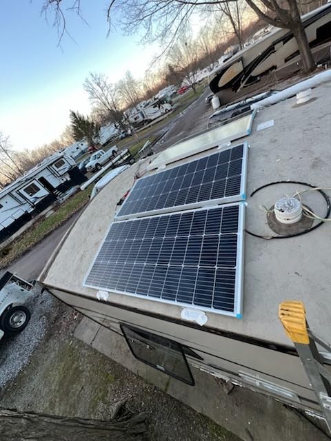 Renogy 100W 12V Solar Panel Starter Kit, 100 Watt Monocrystalline Solar Panel, 30A LCD PWM Charger Controller, Adaptor Kit, Tray Cables, Z Brackets for RV, Camper, and Other Off Grid Applications customer photo 2