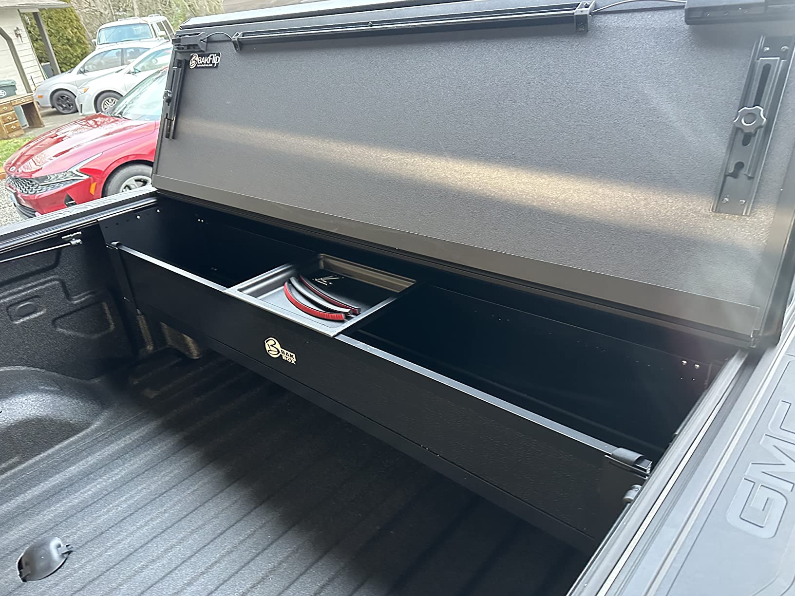 BAK BAKBox 2 Fold-Away Utility Box | 92120 | Fits 2014-2024 Chevy/GMC Silverado/Sierra (w/o CarbonPro Bed) 1500, 2015-21 2500/3500HD (All Beds) customer photo 1