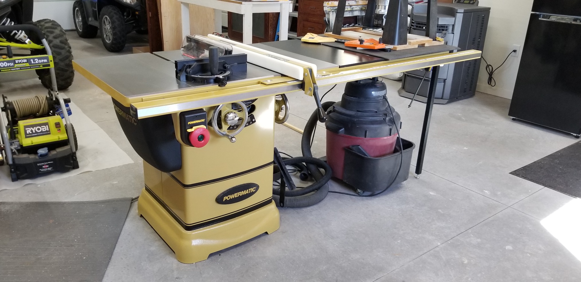 Powermatic 10-Inch Table Saw, 52-Inch Rip, 1-3/4 HP, 115/230V 1Ph (Model PM1000) customer photo 2