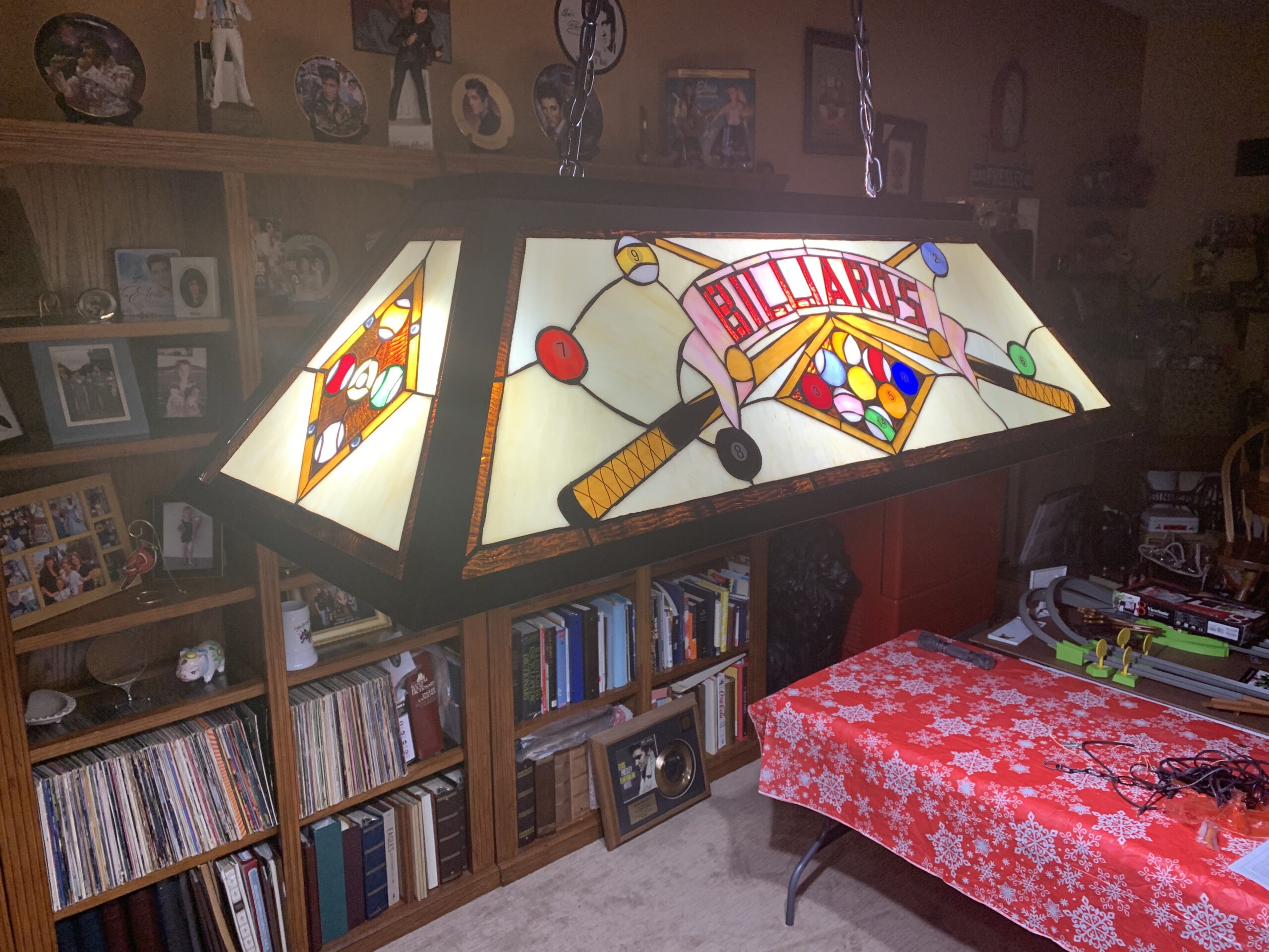 Dale Tiffany FTH10021 Billiards Pool Table Hanging Tiffany Lamp, Antique Bronze customer photo 1