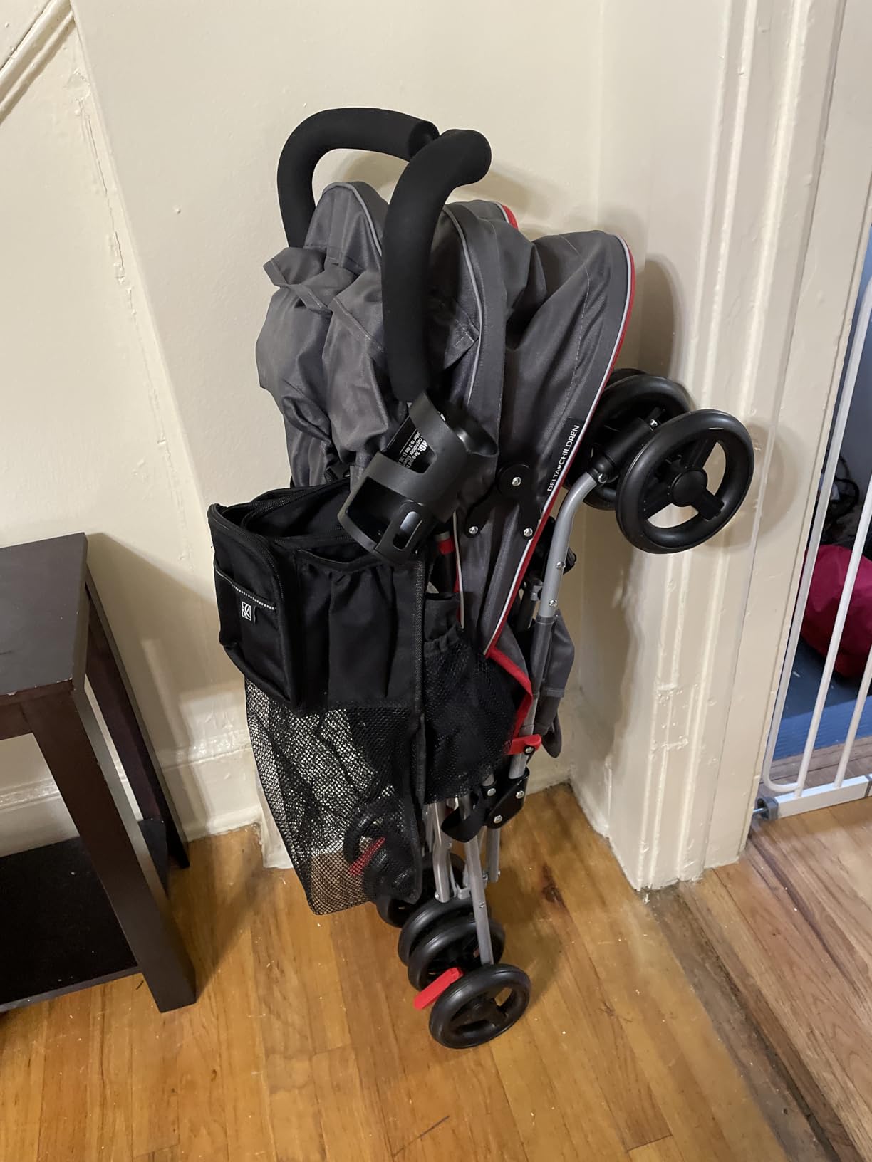 Delta Children LX Side by Side Stroller - with Recline, Storage & Compact Fold, Grey customer photo 2