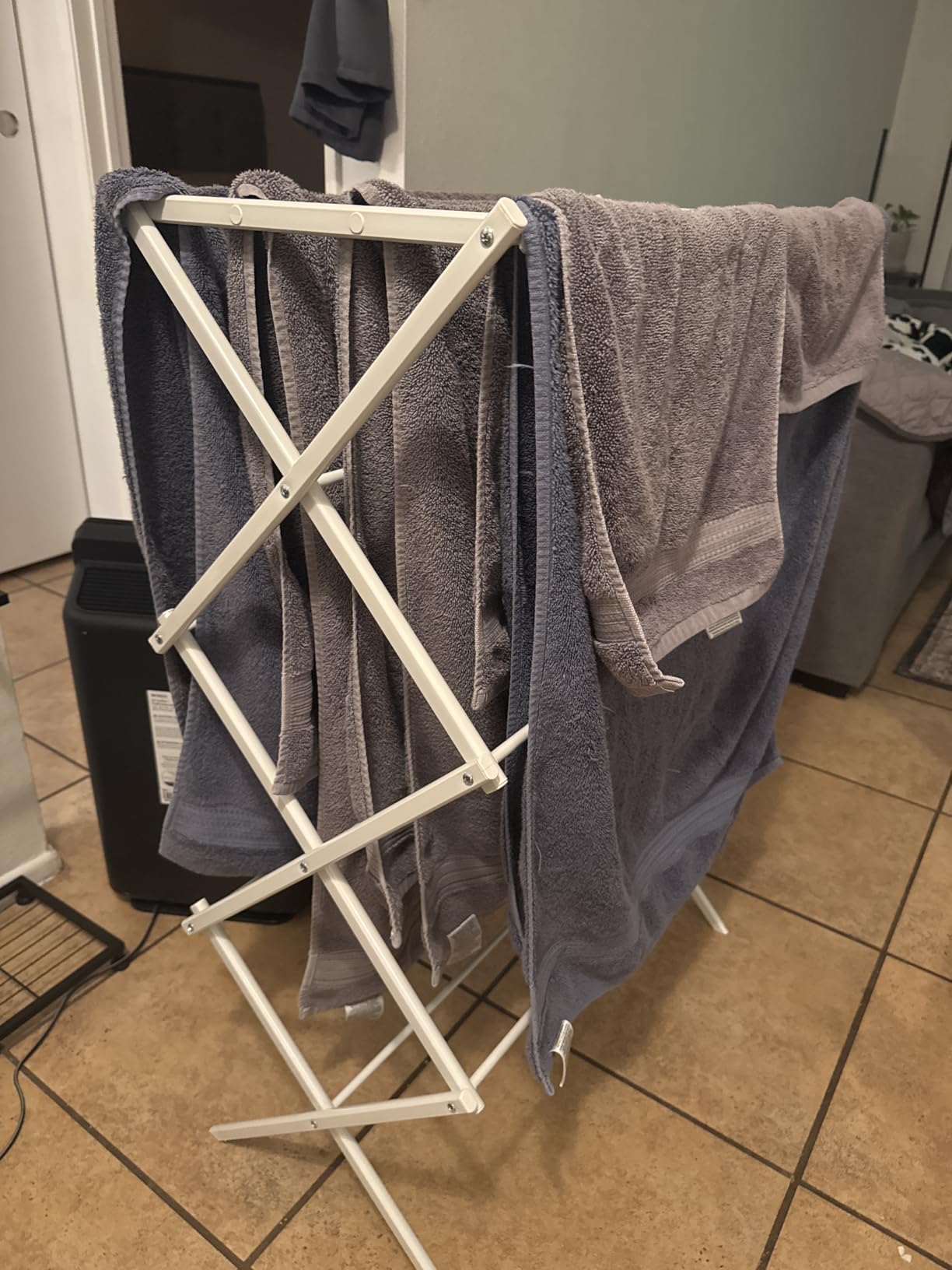 Amazon Basics Foldable Portable Clothes Drying Rack for Indoor Air Drying, Collapsible Design, 14.5